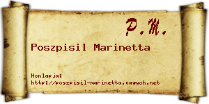 Poszpisil Marinetta névjegykártya